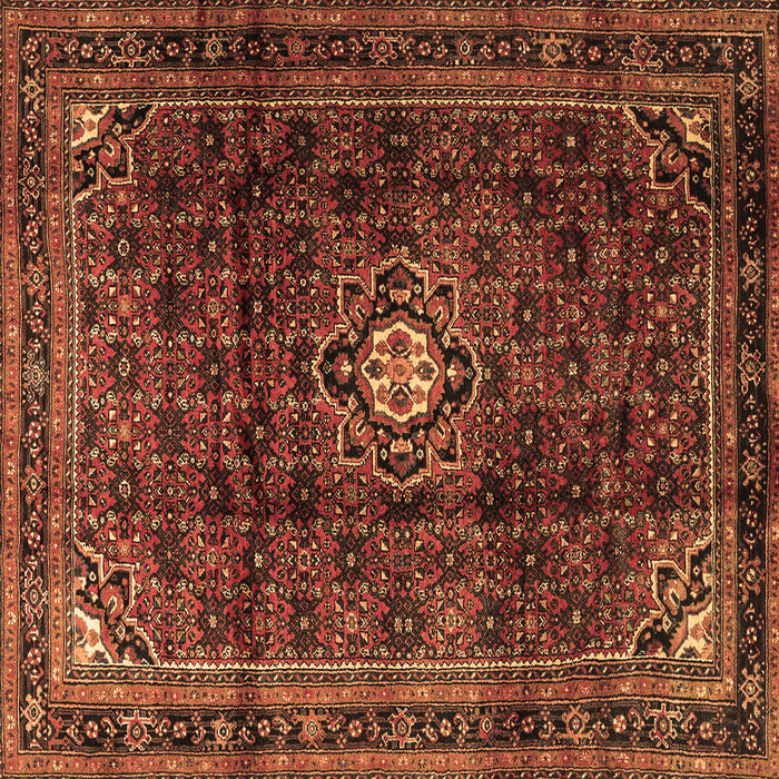 Square Persian Brown Traditional Rug, tr2158brn