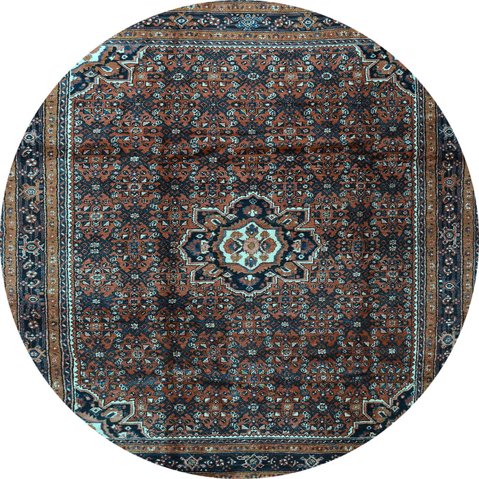 Round Persian Light Blue Traditional Rug, tr2158lblu