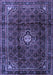 Machine Washable Persian Blue Traditional Rug, wshtr2158blu