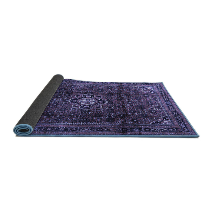 Sideview of Persian Blue Traditional Rug, tr2158blu