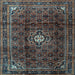 Square Machine Washable Persian Light Blue Traditional Rug, wshtr2158lblu