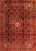 Serging Thickness of Machine Washable Persian Orange Traditional Area Rugs, wshtr2158org