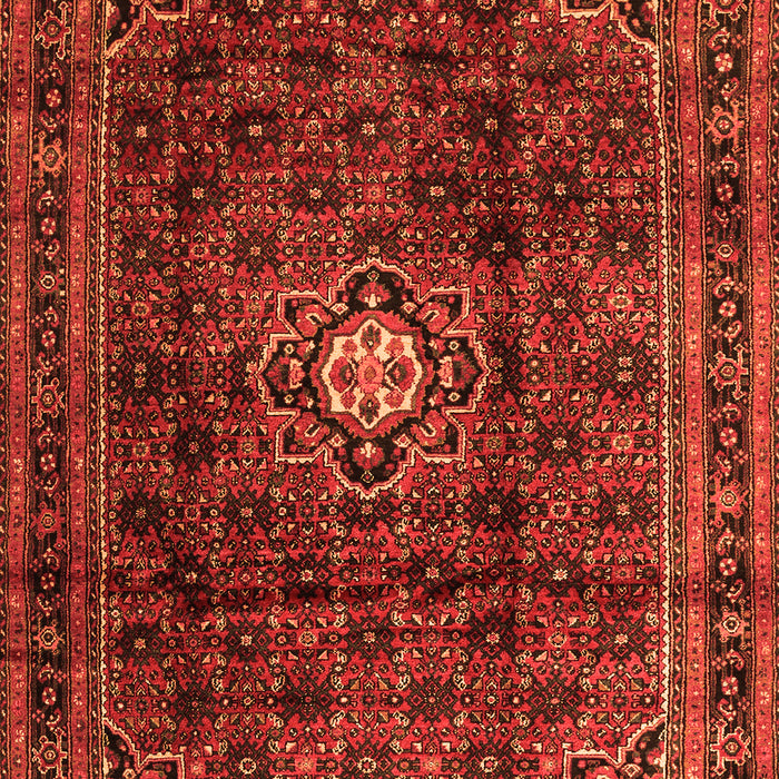 Serging Thickness of Machine Washable Persian Orange Traditional Area Rugs, wshtr2158org