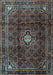 Machine Washable Persian Light Blue Traditional Rug, wshtr2158lblu