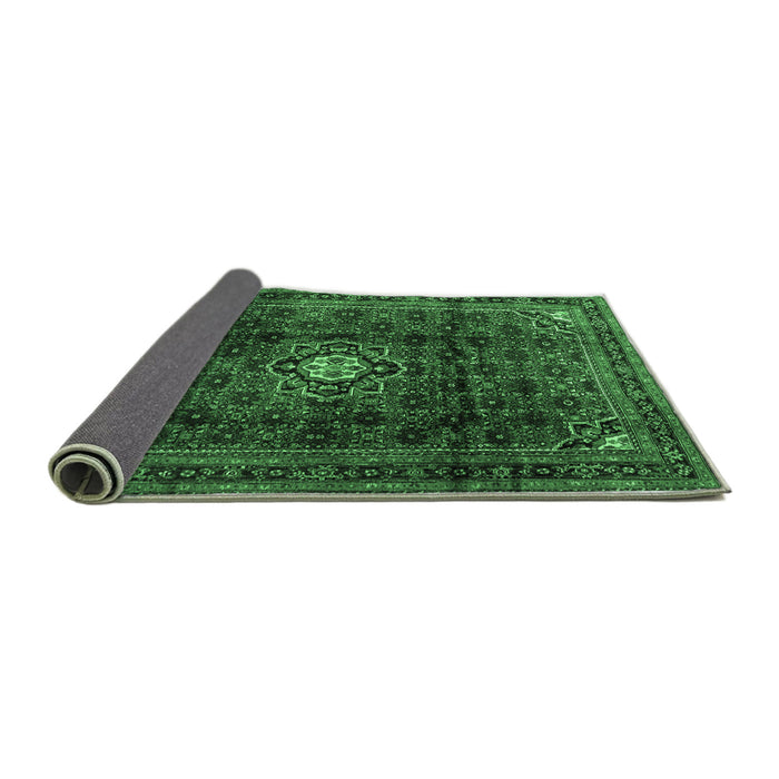 Sideview of Persian Emerald Green Traditional Rug, tr2158emgrn