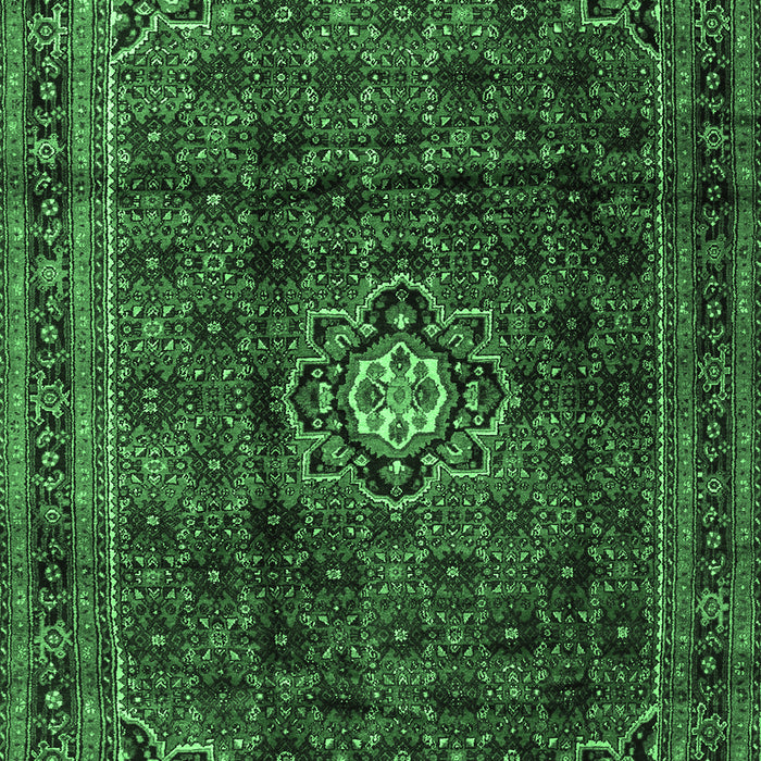 Machine Washable Persian Emerald Green Traditional Area Rugs, wshtr2158emgrn