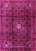 Machine Washable Persian Pink Traditional Rug, wshtr2158pnk