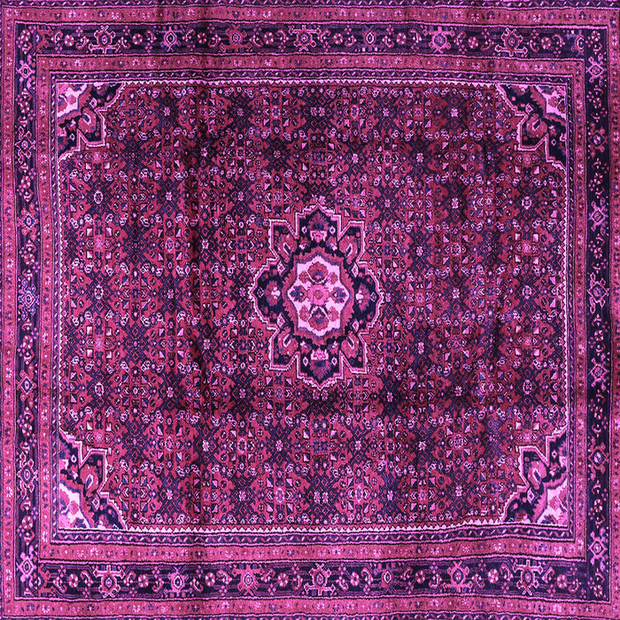 Square Machine Washable Persian Purple Traditional Area Rugs, wshtr2158pur