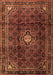 Machine Washable Persian Brown Traditional Rug, wshtr2158brn