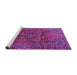 Sideview of Machine Washable Medallion Purple Traditional Area Rugs, wshtr2159pur