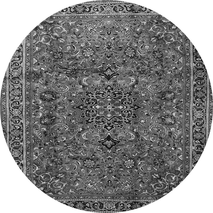 Square Medallion Gray Traditional Rug, tr2159gry