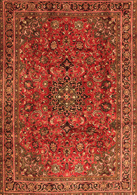 Medallion Orange Traditional Rug, tr2159org