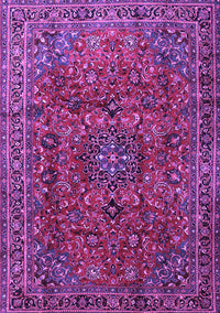 Medallion Purple Traditional Rug, tr2159pur