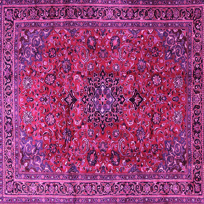 Square Medallion Pink Traditional Rug, tr2159pnk