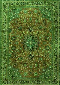 Medallion Green Traditional Rug, tr2159grn