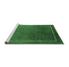 Sideview of Machine Washable Persian Emerald Green Traditional Area Rugs, wshtr215emgrn