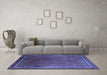 Machine Washable Persian Blue Traditional Rug in a Living Room, wshtr215blu