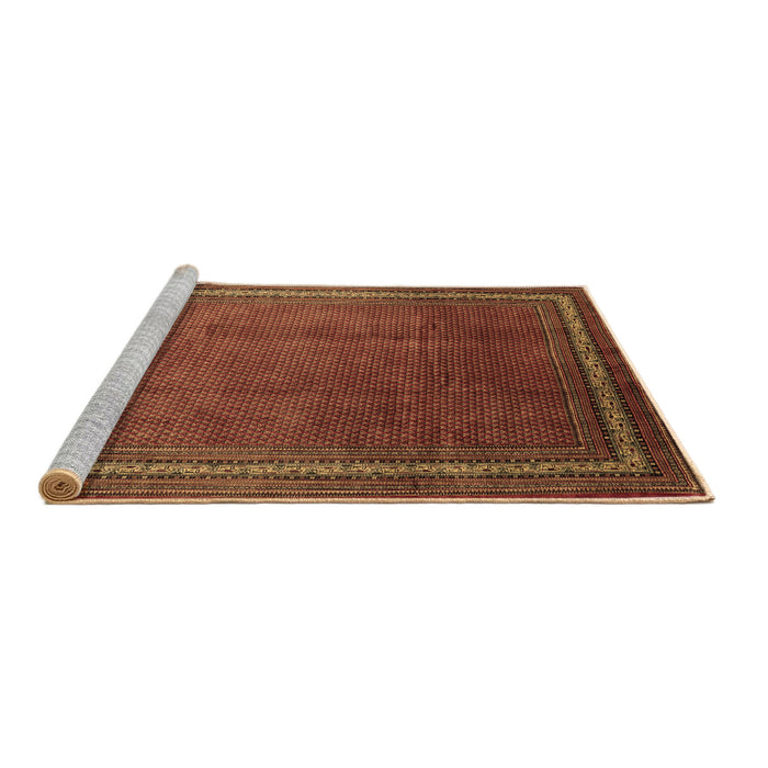 Sideview of Machine Washable Persian Brown Traditional Rug, wshtr215brn
