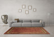 Machine Washable Persian Brown Traditional Rug in a Living Room,, wshtr215brn