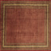 Square Persian Brown Traditional Rug, tr215brn