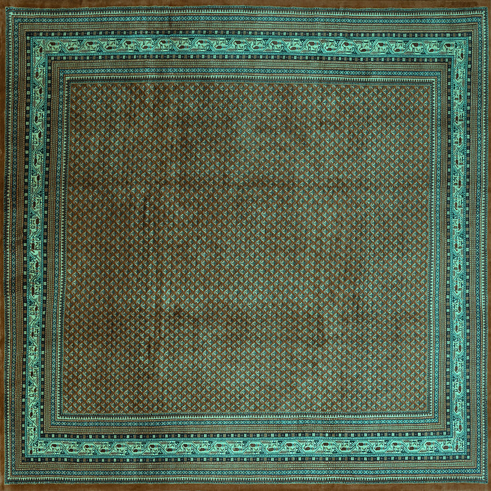 Square Persian Turquoise Traditional Rug, tr215turq
