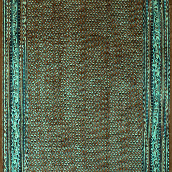 Machine Washable Persian Turquoise Traditional Area Rugs, wshtr215turq