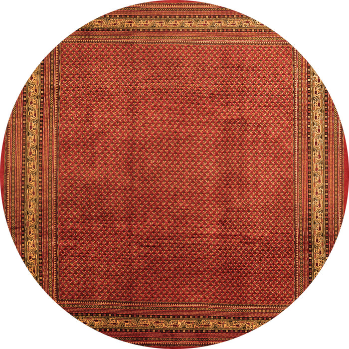Square Persian Orange Traditional Rug, tr215org