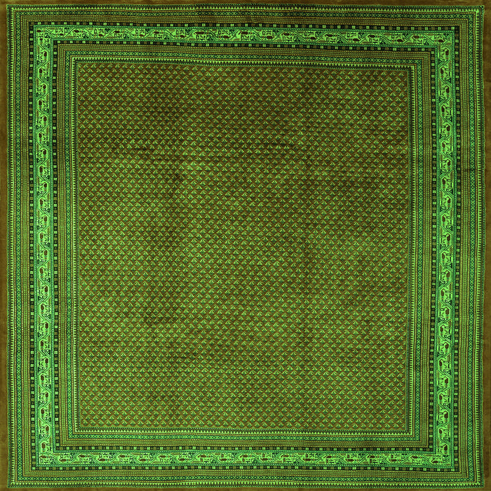 Serging Thickness of Persian Green Traditional Rug, tr215grn