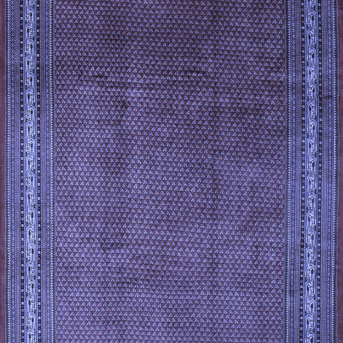 Machine Washable Persian Blue Traditional Rug, wshtr215blu