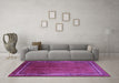 Machine Washable Persian Purple Traditional Area Rugs in a Living Room, wshtr215pur