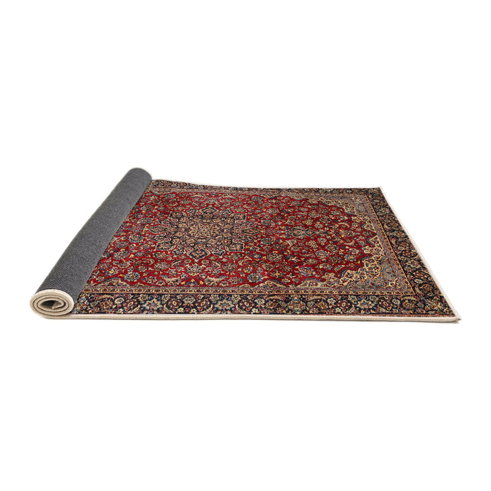 Sideview of Traditional Saffron Red Medallion Rug, tr2160