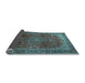 Sideview of Medallion Light Blue Traditional Rug, tr2160lblu