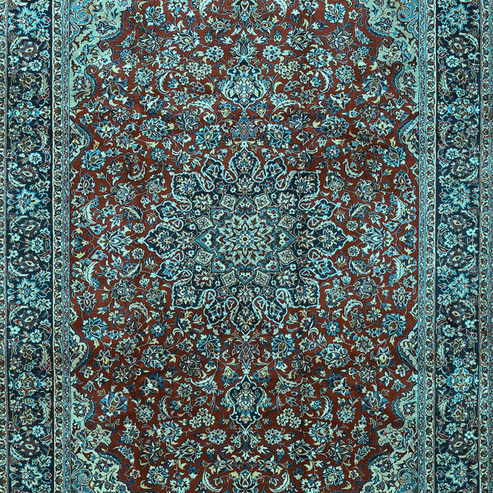 Medallion Light Blue Traditional Rug, tr2160lblu