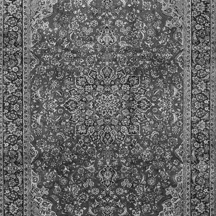 Serging Thickness of Machine Washable Medallion Gray Traditional Rug, wshtr2160gry