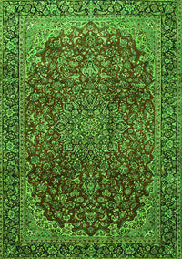 Medallion Green Traditional Rug, tr2160grn