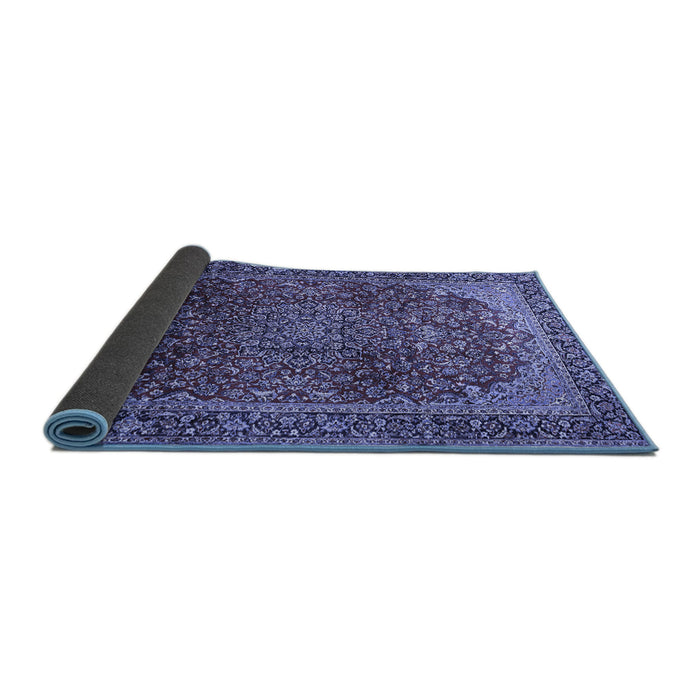 Sideview of Medallion Blue Traditional Rug, tr2160blu