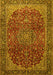 Medallion Yellow Traditional Rug, tr2160yw