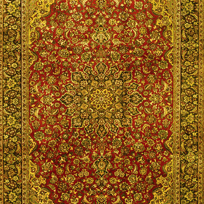 Medallion Yellow Traditional Rug, tr2160yw