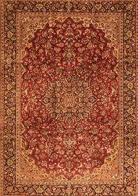 Medallion Orange Traditional Rug, tr2160org