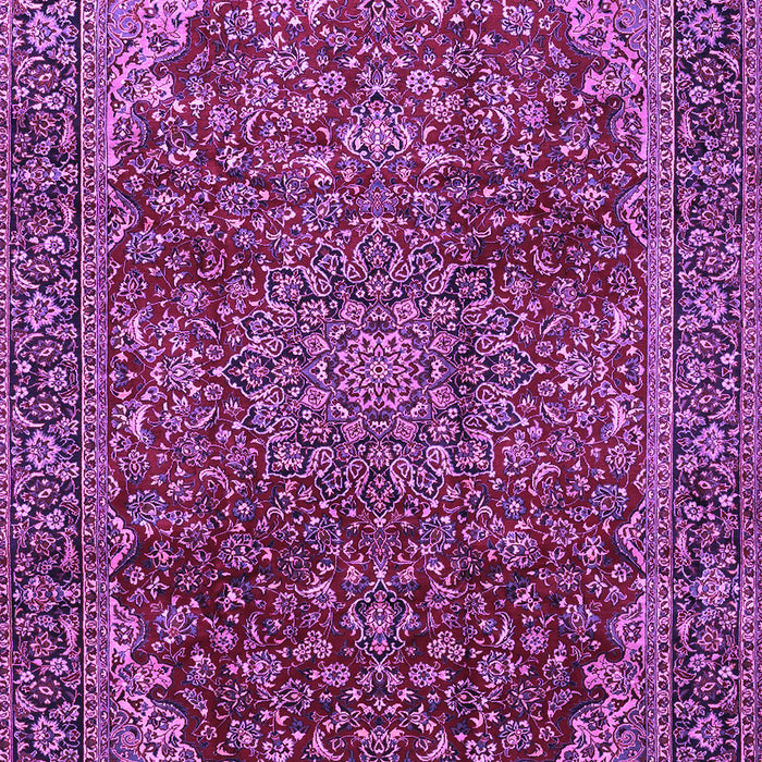 Machine Washable Medallion Purple Traditional Area Rugs, wshtr2160pur