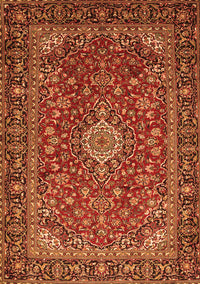 Medallion Orange Traditional Rug, tr2161org