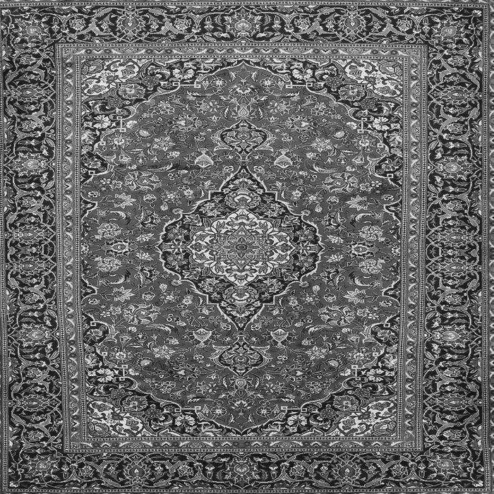 Serging Thickness of Medallion Gray Traditional Rug, tr2161gry