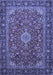 Medallion Blue Traditional Rug, tr2161blu