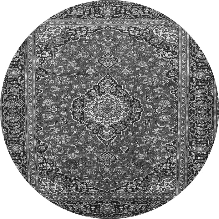 Square Medallion Gray Traditional Rug, tr2161gry