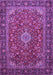 Medallion Purple Traditional Rug, tr2161pur