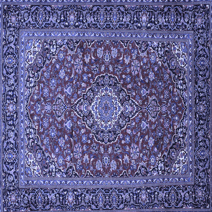Square Medallion Blue Traditional Rug, tr2161blu