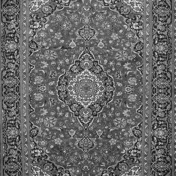 Serging Thickness of Machine Washable Medallion Gray Traditional Rug, wshtr2161gry
