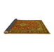 Sideview of Medallion Yellow Traditional Rug, tr2161yw