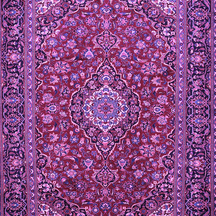 Machine Washable Medallion Purple Traditional Area Rugs, wshtr2161pur