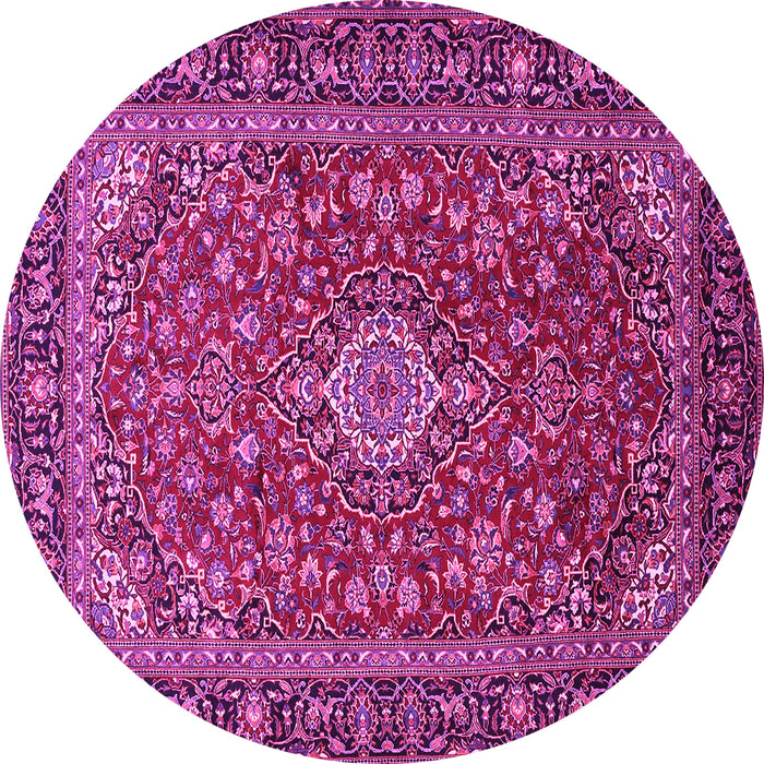 Round Medallion Pink Traditional Rug, tr2161pnk